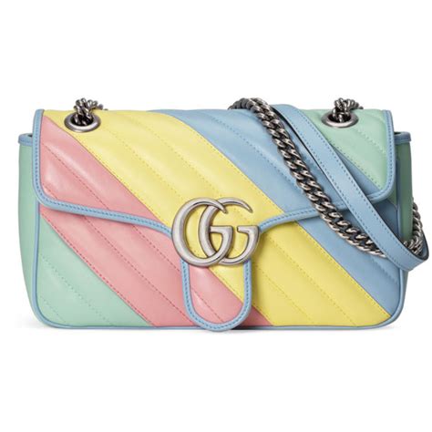 gucci pastel rainbow bag|Gucci bags marmont.